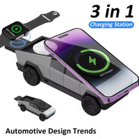 Cyberdock 3 in 1 Wireless Charging Station for Iphone16 15 14 Pro Max, Airpods, Iwatch