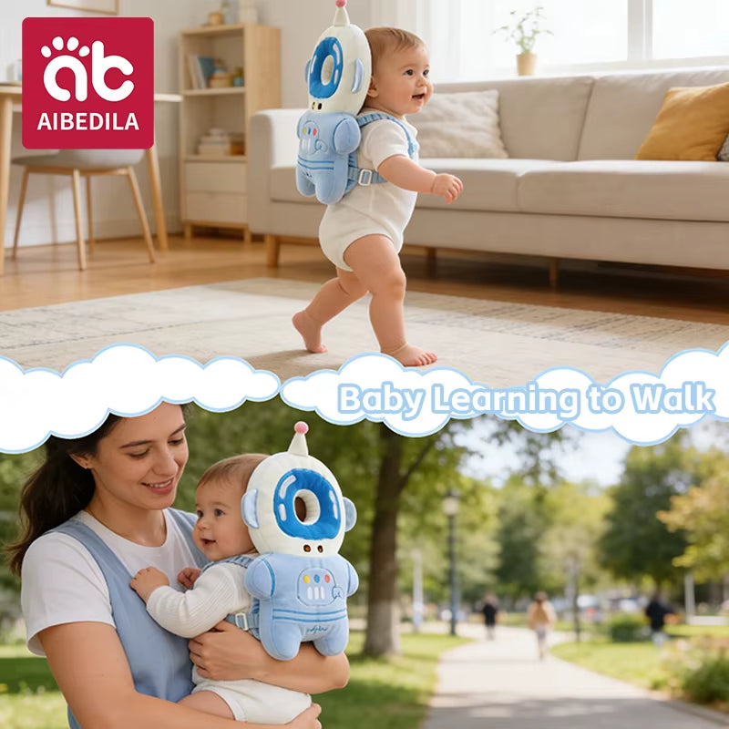 SafeSteps™ Baby Head Protector – Astronaut Backpack Cushion for Crawling & Walking