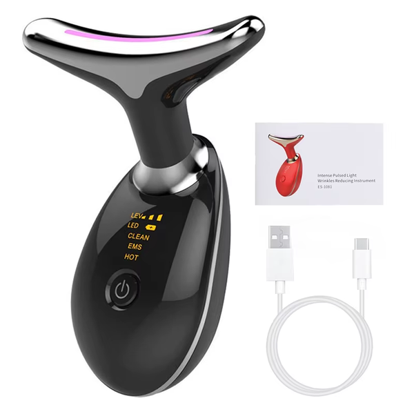LED Neck and Face Massager for Skin Rejuvenation and Sculpting - Facial Lifting Beauty Device
