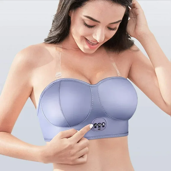 BustLift Pro™ Electric Breast Massager Bra – Wireless Heated Compression & Firming Support