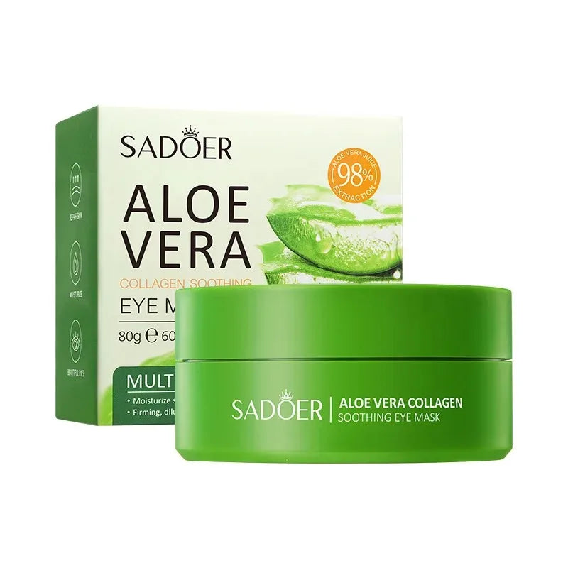 AloeGlow™ Collagen Eye Patches – 60pcs Hydrating Under-Eye Masks for Puffiness & Dark Circle Care