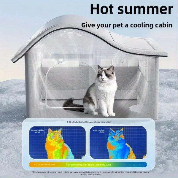 ArcticNest™ Pet Cooling Bed – Summer Cooling House for Cats & Small Dogs