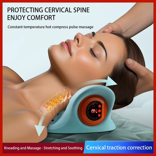 NeckRelief Pro™ Cervical Traction Massager – Portable Neck & Acupoint Therapy Pillow