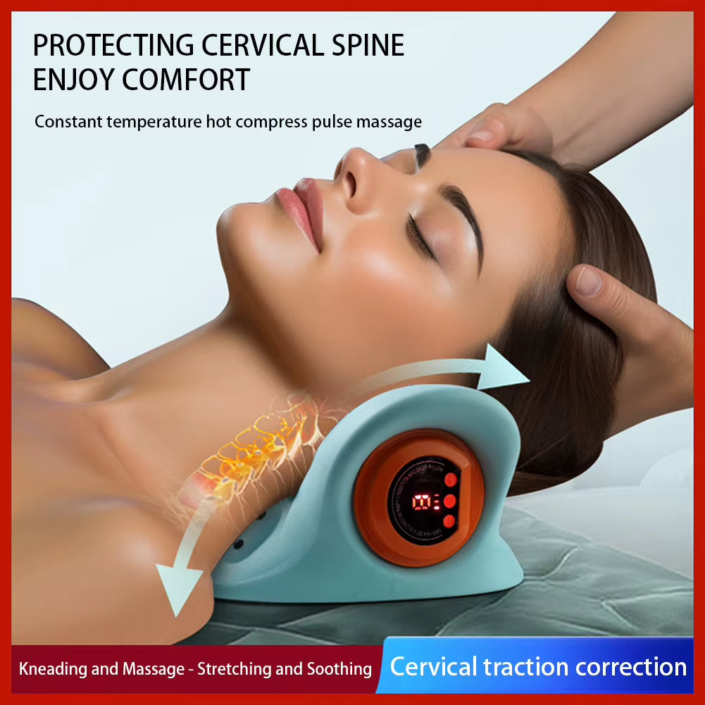 NeckRelief Pro™ Cervical Traction Massager – Portable Neck & Acupoint Therapy Pillow