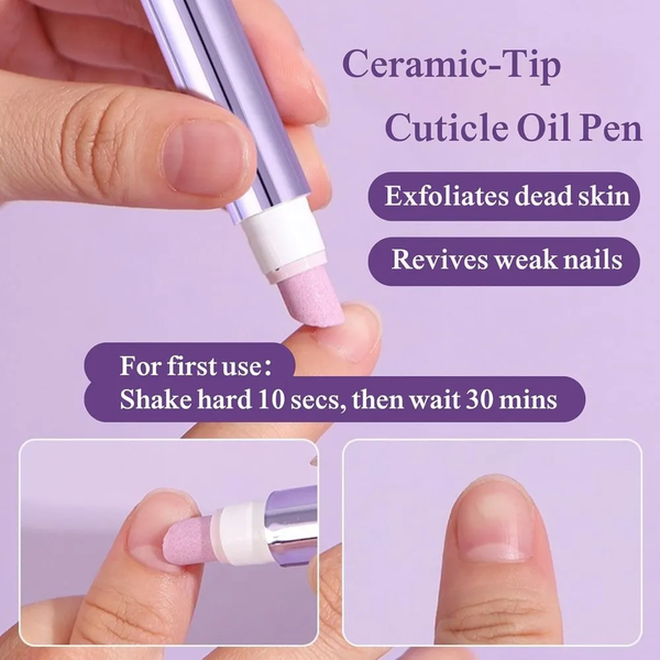 CutiGlow Pro™ 3-in-1 Cuticle Care Pen – Push, Repair & Nourish Nails Instantly