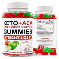 Apple Cider Vinegar Gummies Supplement┃Apple Flavor Non-Gmo Gluten Free Gummies┃Boost Metabolism & Body Shaping