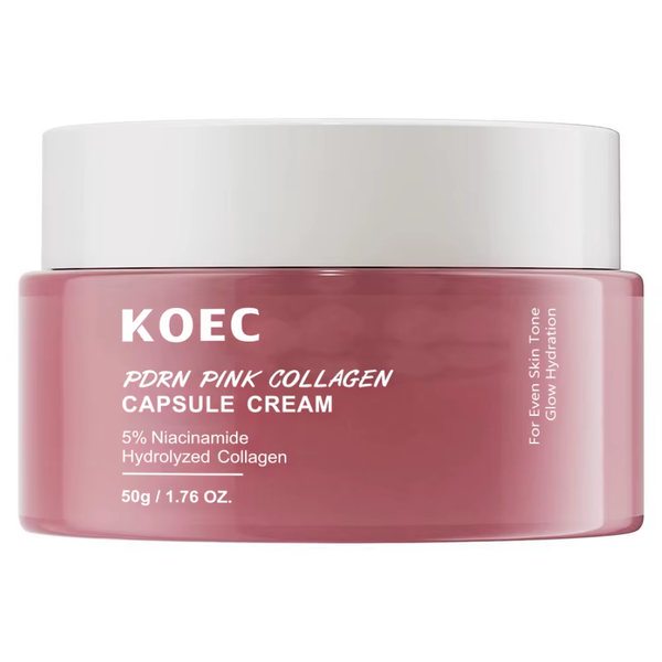  Pink Collagen Capsule Cream┃Anti-Wrinkle┃Hydrating┃Glowing┃Increase Elasticity 5%┃Niacinamide Hydrolyzed Collagen.