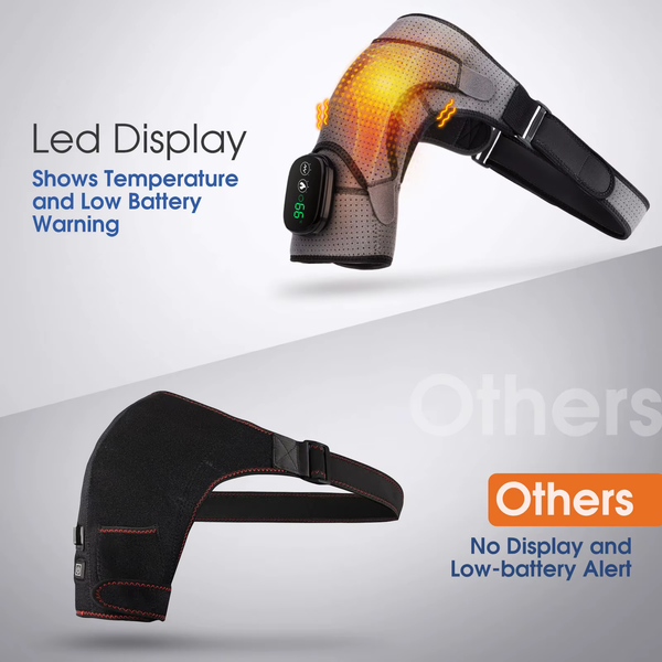 ShoulderRx™ Heated Shoulder Brace – Vibration Massage & Compression Support for Recovery