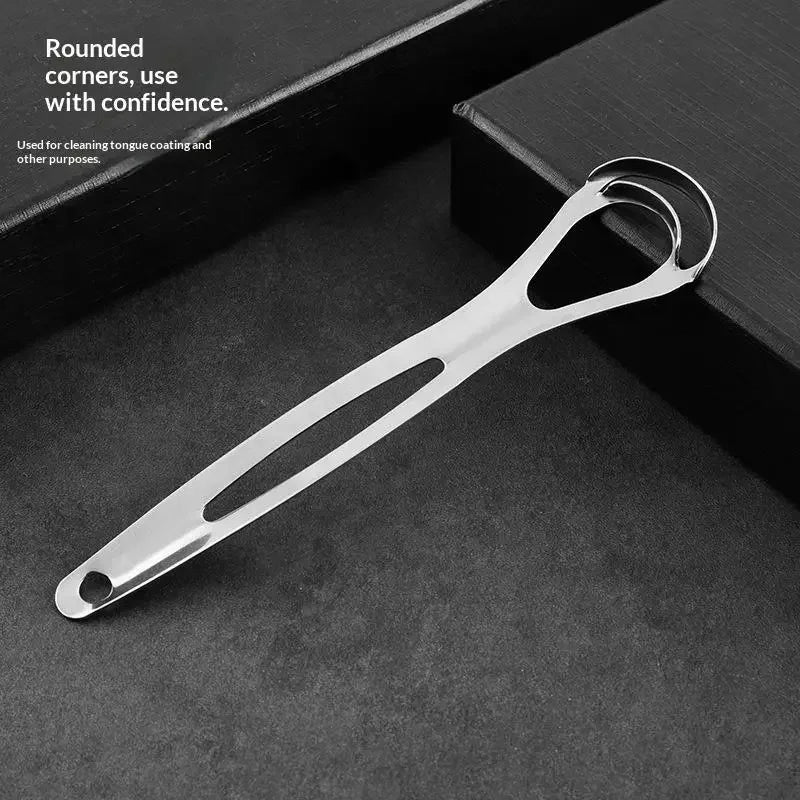 PureScrape™ Stainless Steel Tongue Scraper – Professional Tongue Cleaner for Fresh Breath & Daily Oral Care