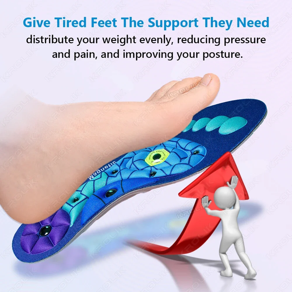 FlexArch™ Magnetic Massage Insoles – Acupressure Arch Support for Foot Pain Relief & Comfort