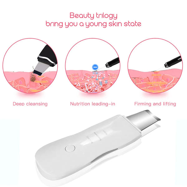PoreWave Pro™ Ultrasonic Skin Scrubber – Deep Pore Cleanser & Facial Exfoliating