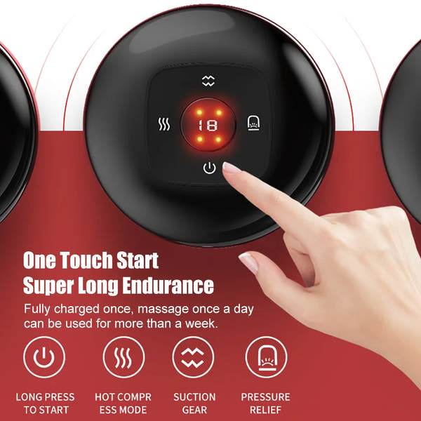 Electric Cupping Therapy Massager┃Vacuum Suction Cups┃Adjustable Cupping Guasha Massage Tool┃Muscle Stimulator