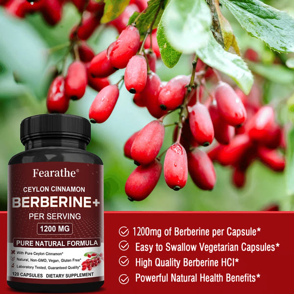 Berberine with Ceylon Cinnamon Capsules┃Supports Immune System┃Antioxidant┃Balance┃Liver Health┃Digestion