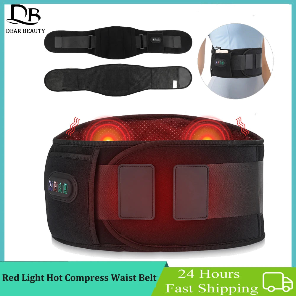 ThermaCore™ Red Light Therapy Heating Waist Massager & Lumbar Support Belt