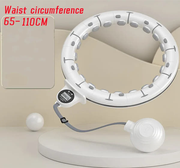 HoopSculpt Pro™ Smart Weighted Fitness Hoop – Adjustable Workout Hoop with Counter & Massage Rollers