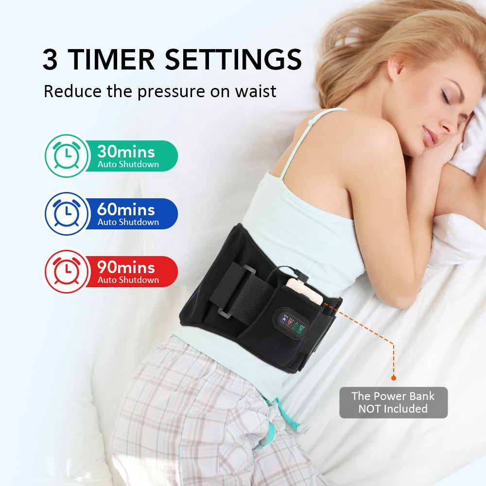 ThermaCore™ Red Light Therapy Heating Waist Massager & Lumbar Support Belt