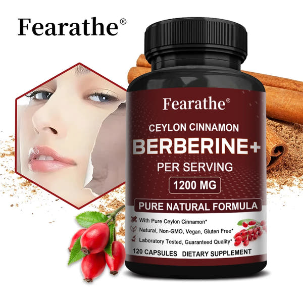 Berberine with Ceylon Cinnamon Capsules┃Supports Immune System┃Antioxidant┃Balance┃Liver Health┃Digestion