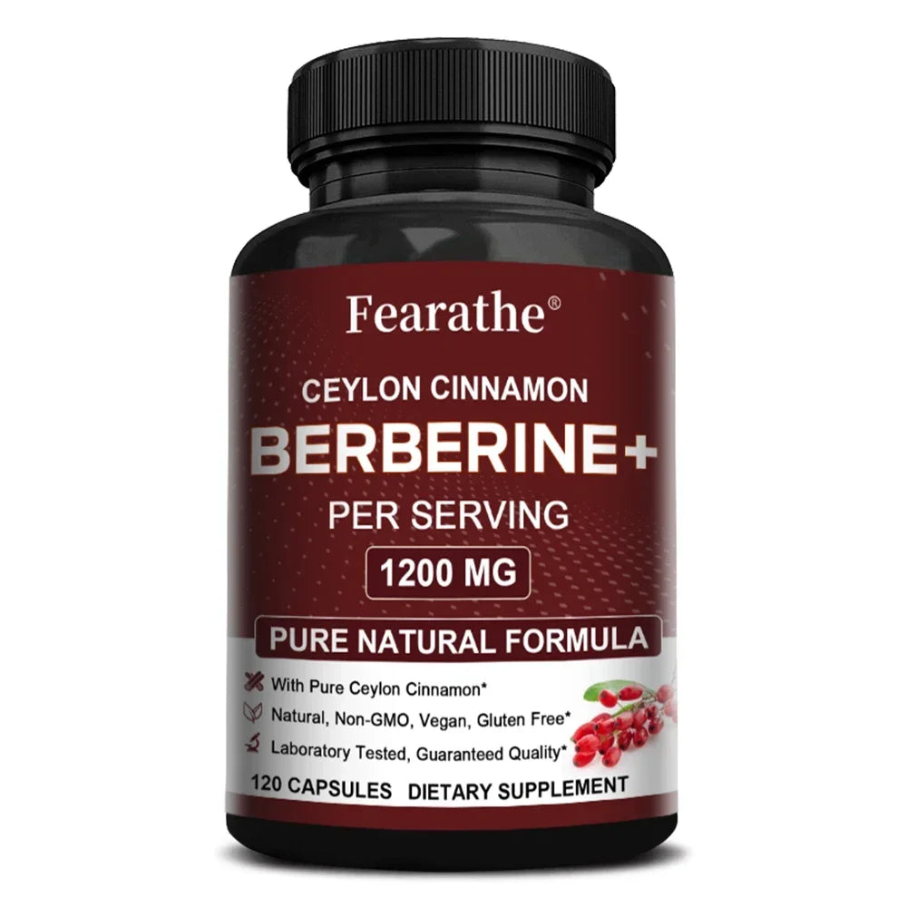 Berberine with Ceylon Cinnamon Capsules┃Supports Immune System┃Antioxidant┃Balance┃Liver Health┃Digestion