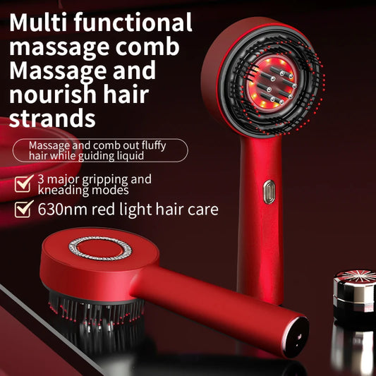 Electric Scalp Massager┃3 Modes┃Portable Red Light Laser Comb for Hair Follicle.