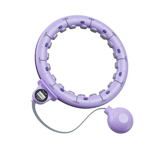 HoopSculpt Pro™ Smart Weighted Fitness Hoop – Adjustable Workout Hoop with Counter & Massage Rollers