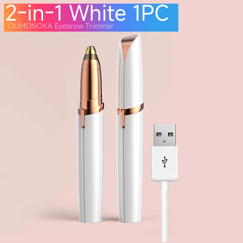 BrowSilk™ Precision Facial Hair Trimmer – Portable Eyebrow & Face Hair Remover