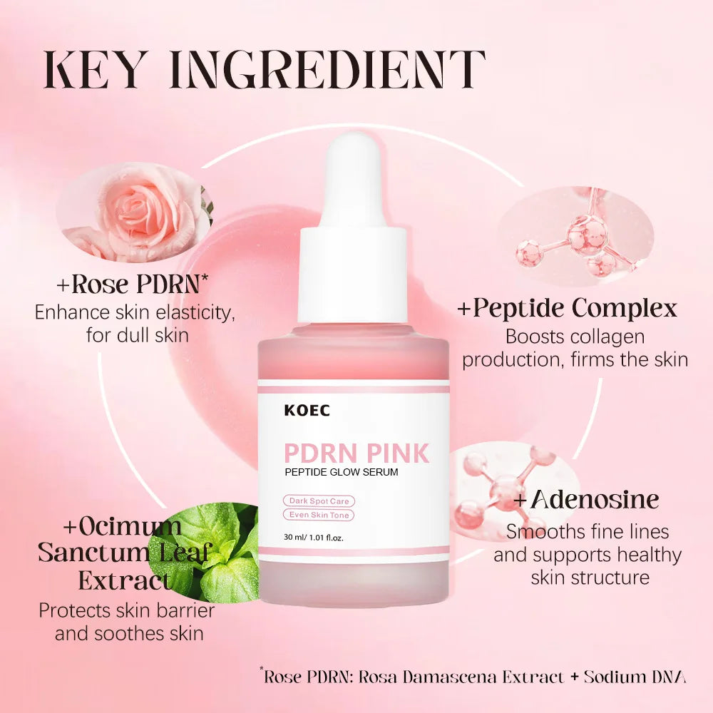 RoseRadiance™ PDRN Peptide Serum – Dark Spot Corrector & Glow Boosting Facial Serum