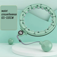HoopSculpt Pro™ Smart Weighted Fitness Hoop – Adjustable Workout Hoop with Counter & Massage Rollers