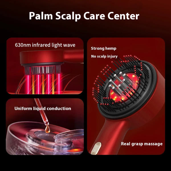 Electric Scalp Massager┃3 Modes┃Portable Red Light Laser Comb for Hair Follicle.