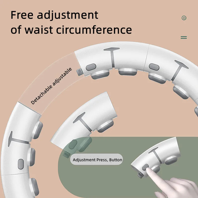 HoopSculpt Pro™ Smart Weighted Fitness Hoop – Adjustable Workout Hoop with Counter & Massage Rollers