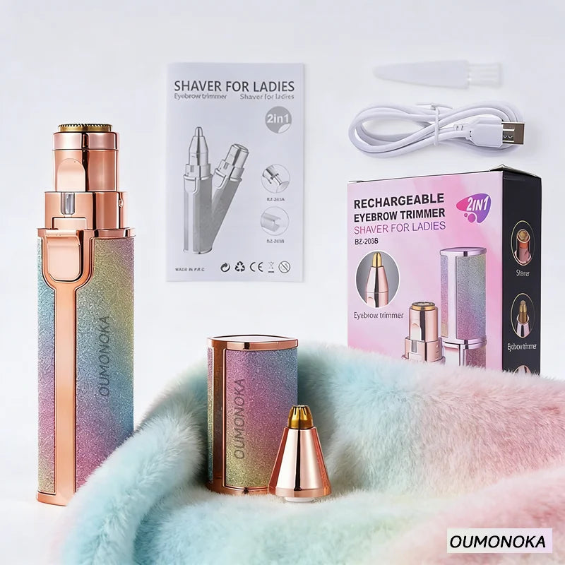 BrowSilk™ Precision Facial Hair Trimmer – Portable Eyebrow & Face Hair Remover
