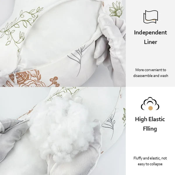 NurturaNest™ Nursing Pillow – U-Shaped Support for Comfortable, Stress-Free Breast Feeding
