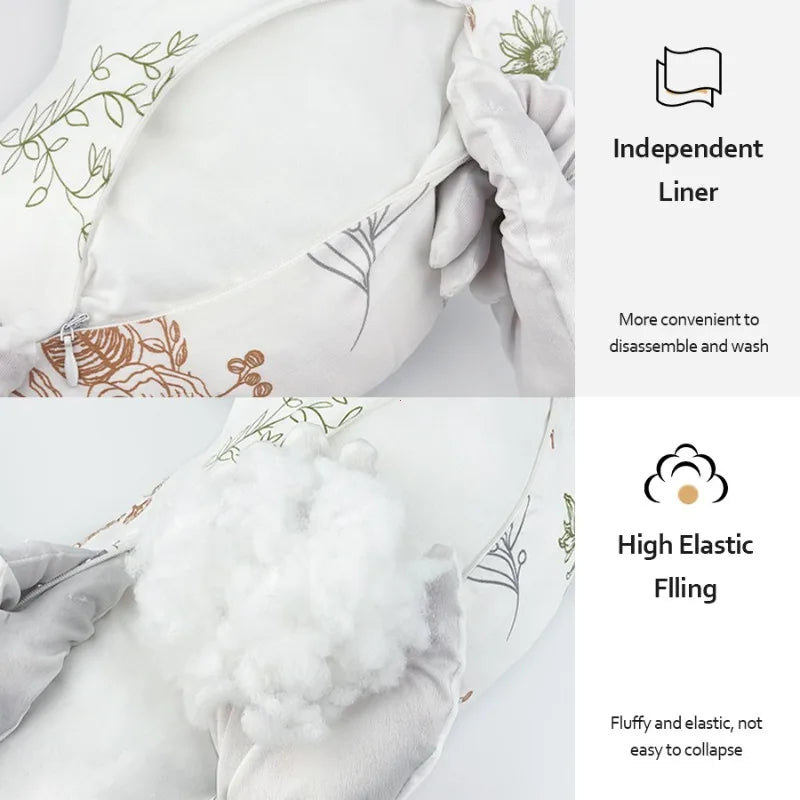 NurturaNest™ Nursing Pillow – U-Shaped Support for Comfortable, Stress-Free Breast Feeding