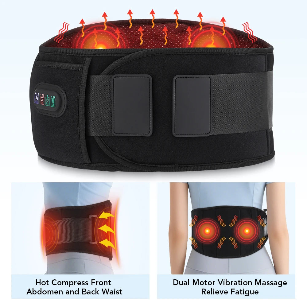 ThermaCore™ Red Light Therapy Heating Waist Massager & Lumbar Support Belt