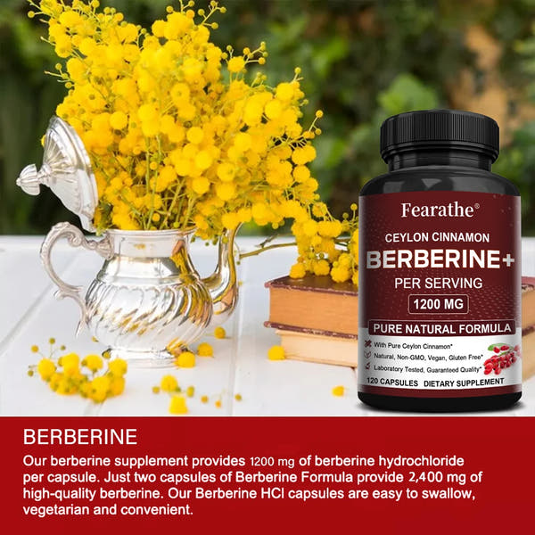 Berberine with Ceylon Cinnamon Capsules┃Supports Immune System┃Antioxidant┃Balance┃Liver Health┃Digestion