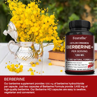 Berberine with Ceylon Cinnamon Capsules┃Supports Immune System┃Antioxidant┃Balance┃Liver Health┃Digestion