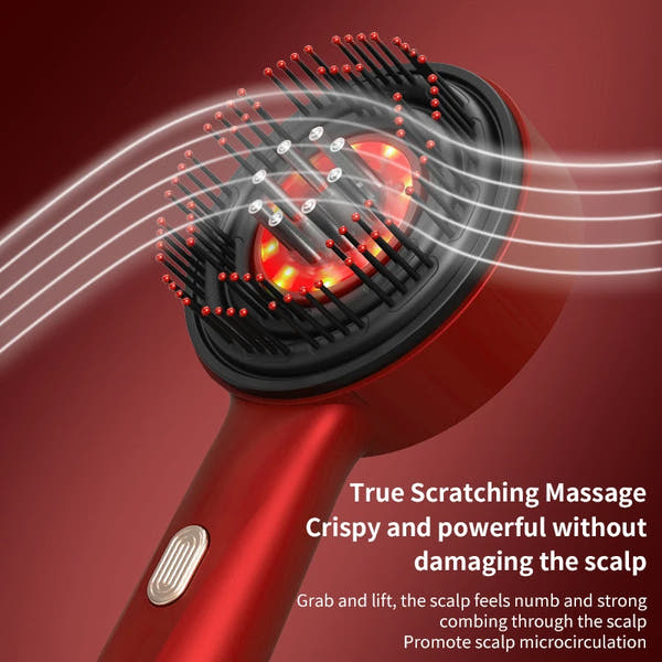 Electric Scalp Massager┃3 Modes┃Portable Red Light Laser Comb for Hair Follicle.