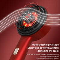 Electric Scalp Massager┃3 Modes┃Portable Red Light Laser Comb for Hair Follicle.