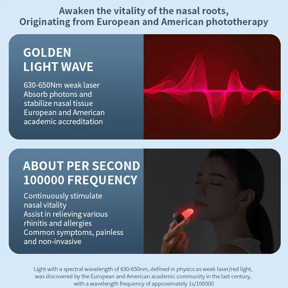 ClearNose™ Red Light Nasal Therapy – Smart Infrared Device for Daily Nasal Care 