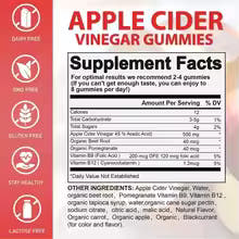 Apple Cider Vinegar Gummies Supplement┃Apple Flavor Non-Gmo Gluten Free Gummies┃Boost Metabolism & Body Shaping