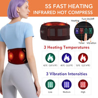 ThermaCore™ Red Light Therapy Heating Waist Massager & Lumbar Support Belt