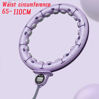 HoopSculpt Pro™ Smart Weighted Fitness Hoop – Adjustable Workout Hoop with Counter & Massage Rollers