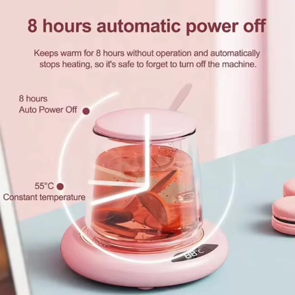 Thermostatic Heating Coaster│USB Home Heating Coaster│3-Speed Adjustment Heating│55 Degrees│