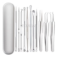 Professional Blackhead & Acne Extraction Tool Kit – Stainless Steel Pore Cleaner Needles for Deep Facial Cleansing (4/6/8/11 PCS Set)