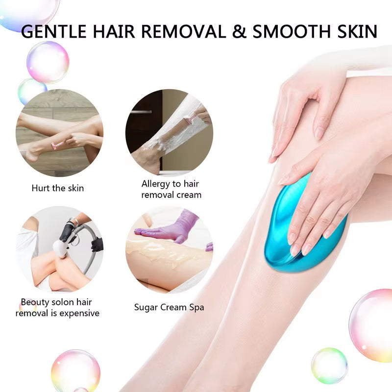 CrystalGlow™ Painless Hair Removal Eraser – Reusable Nano Glass Depilator