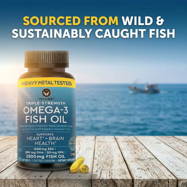 OmegaPure™ Triple Strength Omega-3 Fish Oil – High Potency EPA & DHA Omega-3 Supplement