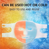 CryoGlow™ Cooling Gel Face Mask – Reusable Hot & Cold Therapy Mask for Facial Puffiness & Skin Care