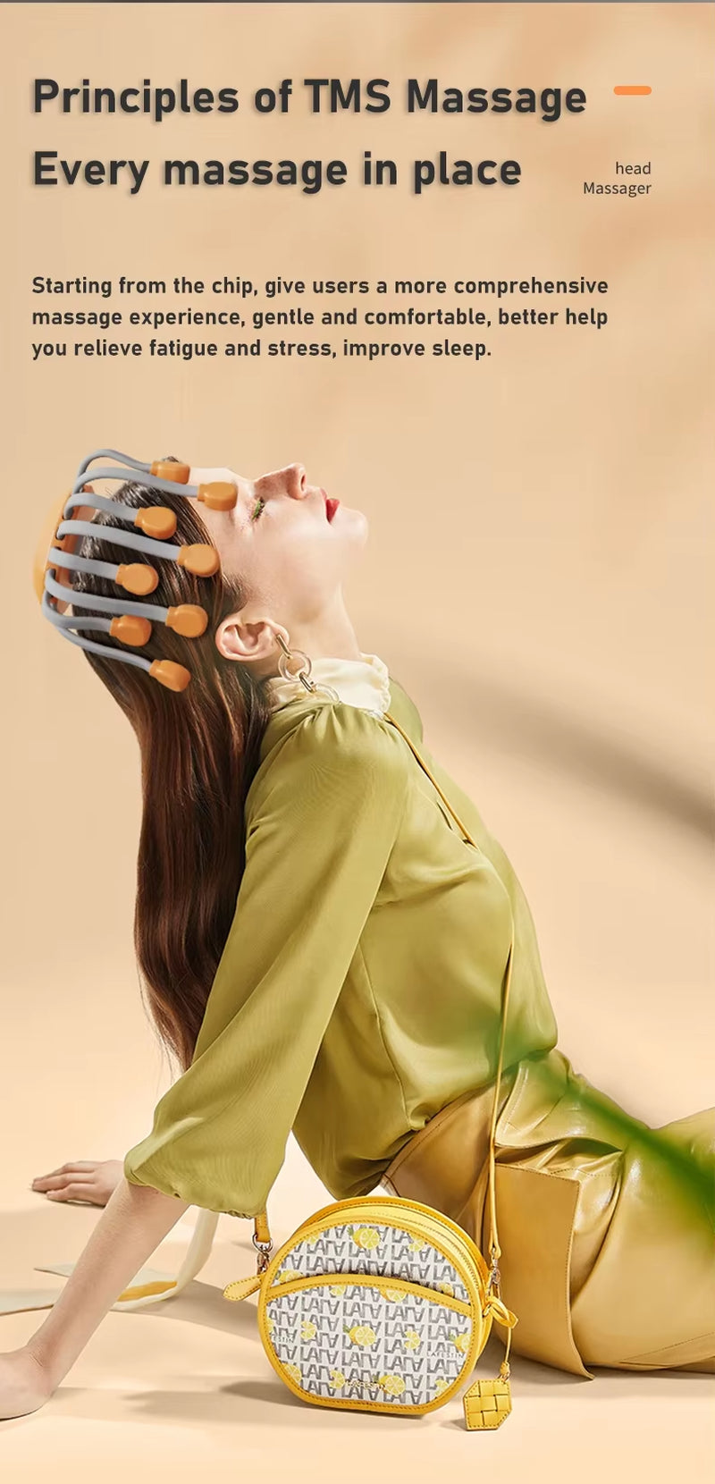 NeuroScalp™ Red Light Therapy Head Massager – 20 Mode Relaxation System