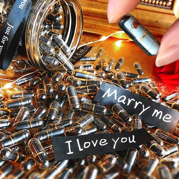 100Pcs Tiny Love Notes In A Capsule.