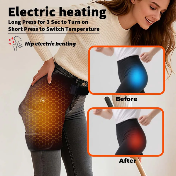 Relievio™ Heated Hip Support Belt – Infrared Therapy Wrap for Sciatica, Hip & Lumbar Pain Relief