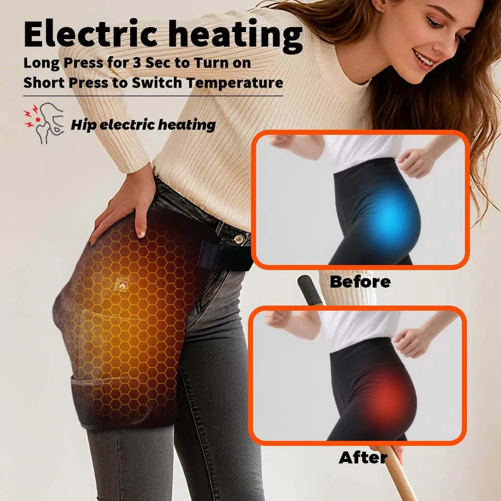 Relievio™ Heated Hip Support Belt – Infrared Therapy Wrap for Sciatica, Hip & Lumbar Pain Relief